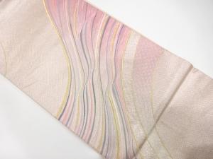 流水模様織り出し　袋帯